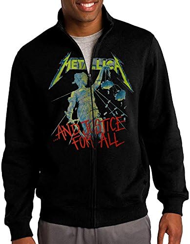 Zepu Men's Sweatshirt Metallica And Justice For All Full-zip Hoodie Jacket S Black
