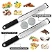Lemon Zester & Cheese Grater (2 Piece Set) - LEMCASE Kitchen Tools and Gadgets for Citrus Chocolate Ginger Fruit Vegetable, Silicone Grips, Stainless Steel Blades with Protective Cover, Black