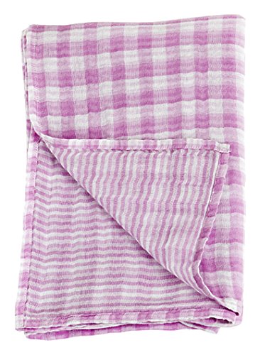 Lulujo Reversible Muslin Swaddle (Passion Pink)