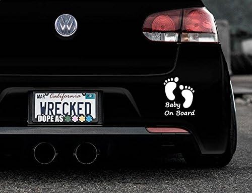 JasonCarlMorgan JCM Original Baby On Board Bumper Car Sticker Decal, White