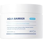 AVCA Aqua Hyaluronic Acid Daily Moisturizer 200ml(6.76 fl. oz) – Ceramide Barrier Support Cream for Dry Skin, Lightweight Rich Texture