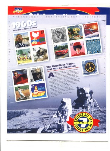 Celebrate the Century 1960s 15 x 33 Cent US Postage Stamps Scot #3188