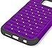 Bastex Galaxy S7 Case, Heavy Duty Slim Fit Hybrid Rubber Silicone Cover with Bling Rhinestone Premium Dual Shock Phone Case for Samsung Galaxy S7 (Purple)
