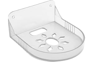 Wall Shelf for Monitor, Router & Small Devices – No-Drill Adhesive Mount Storage Rack, Compact 9.5 x 4.5 x 11 cm Plastic Wall