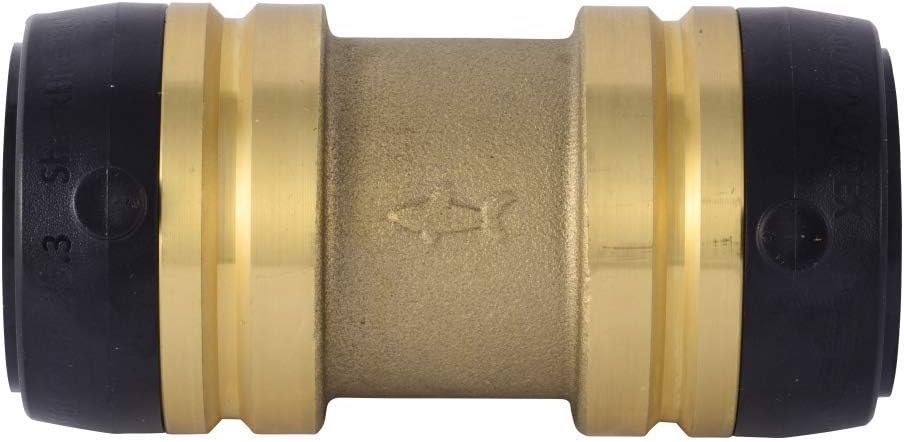 SharkBite U008LFA Straight Coupling Plumbing, 1/2 Inch, Pex Fittings, Push-to-Connect, Coupler, Copper, Cpvc - Pipe Fittings - 