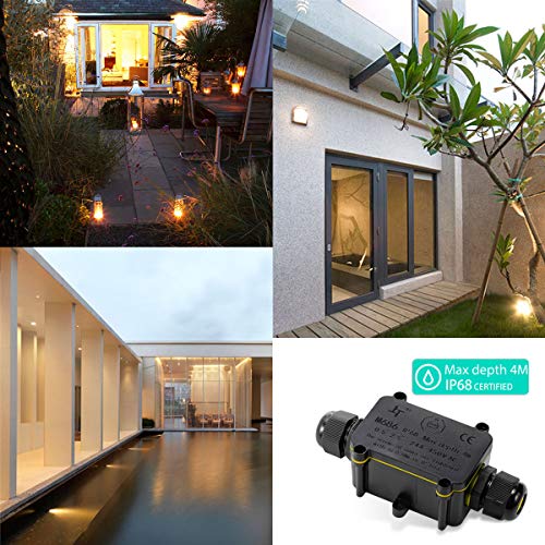 Abzweigdose IP68 wasserdicht Kabelverbinder Verbindungsdose Erdkabel Schwarz Elektrischer Außenverteilerdose für… – Bild 8