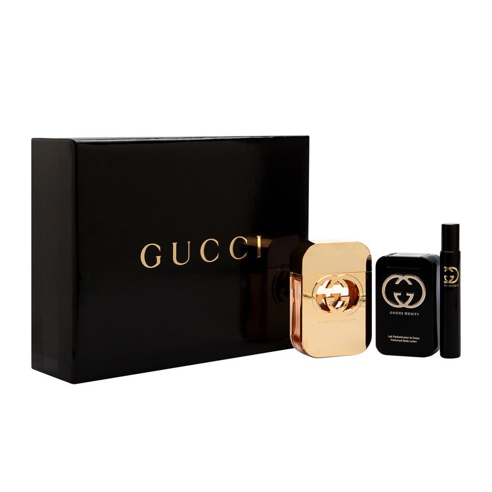 Gucci Guilty 3 Piece Gift Set for Men Fragrance Sets
