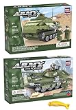 BRICTEK Army Bazooka Tank and Army T-80-U Tank Building Blocks 412pcs (Compatible with Legos) with Block Remover