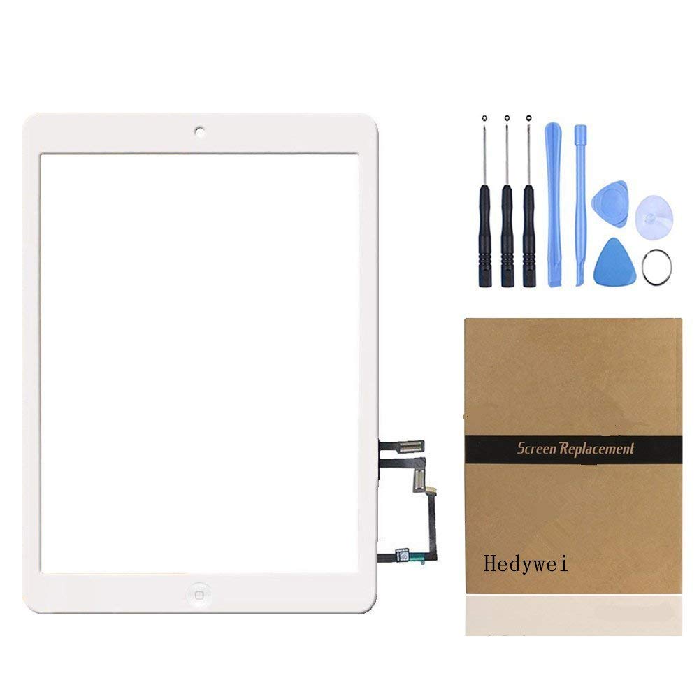 Hedywei Replacement Touch Screen for iPad 5 A1822, A1823 (2017 9.7 Inch) Touch Screen Digitizer with Tool Kit