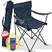 Folding Camping Chair, Portable Carry Bag for Storage and Travel, Best Durable Outdoor Quad Beach Chairs, Comfortable Arms, Space Saving, Lightweight Great for Transport