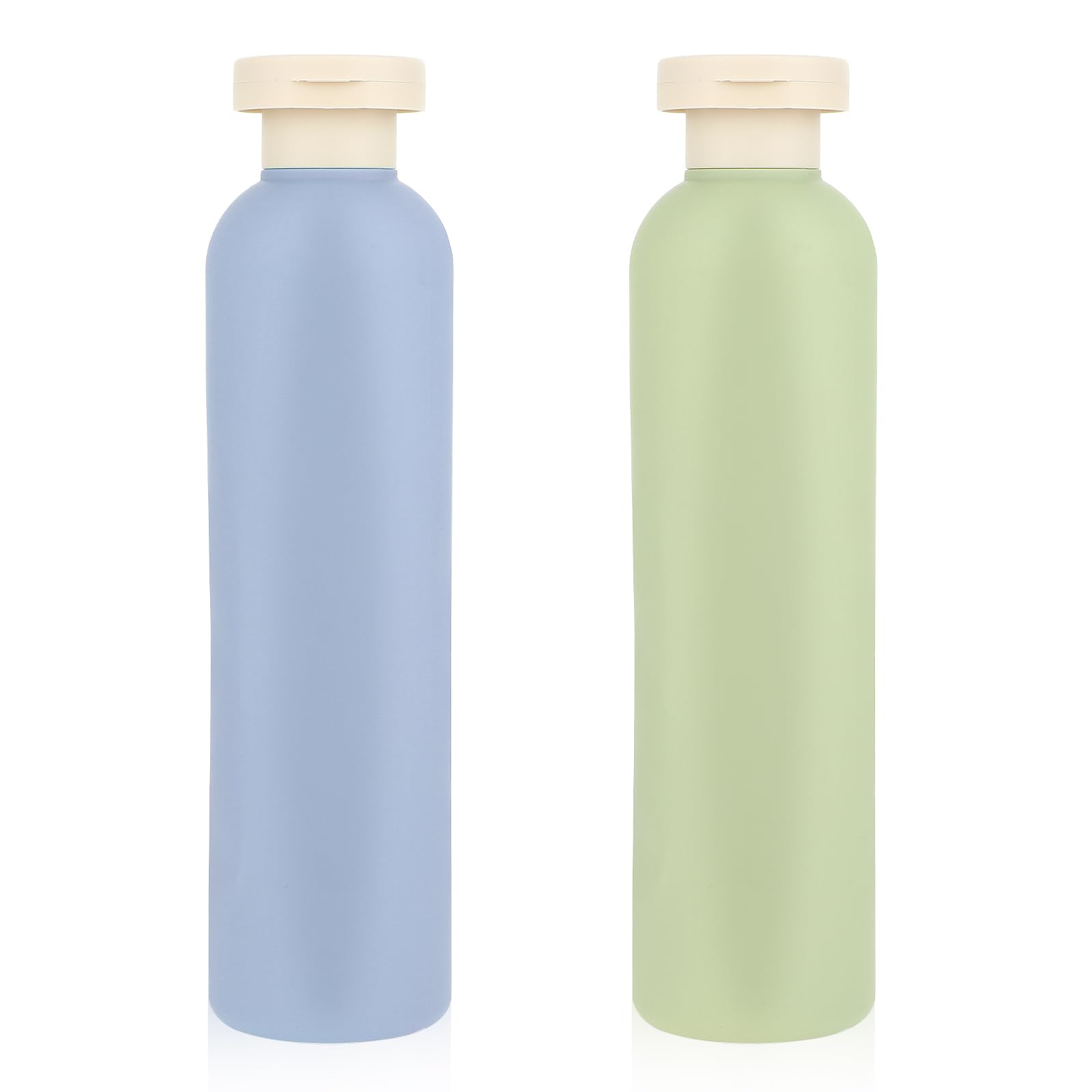 Qianyu 2 Pcs 260 ml Squeeze Bottles with Flip Cap Refillable Empty Leak Proof Small Plastic Travel Size Toiletries Squeezable Container Bottles for Creams Lotion Shampoo Conditioner