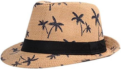 Emorias 1Pcs Summer Hat Palm British Style Fashion Hat Beach Hat Foldable 56-58cm