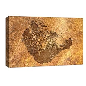 Canvas Wall Art Abstract Wild Animals Painting Artwork for Home Prints Framed - 12x18 inches