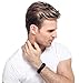 Jstyle 6 Pcs Mens Womens Braided Leather Bracelet Cuff Wrap Bangles Wristbands Adjustable Black