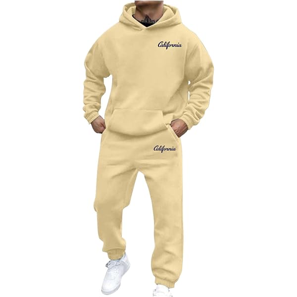 Survêtement Homme 2 Pièces - Sweat à Capuche Et Pantalon Cargo - Ensemble Sport Décontracté Confortable - 2