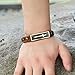 MORE FUN Cross Leather Bracelet for Men Women Vintage Style Metal Buckle Handmade Brown Leather Wrist-Band Bracelet (Cross)