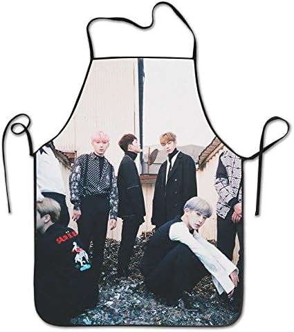 Kpop Monsta-X Restaurant Home Kitchen Kitchen Aprons For Women And Men, Apron Bib For Cooking, Grill And Baking, Crafting, Gardening - Adjustable Neck Strap
