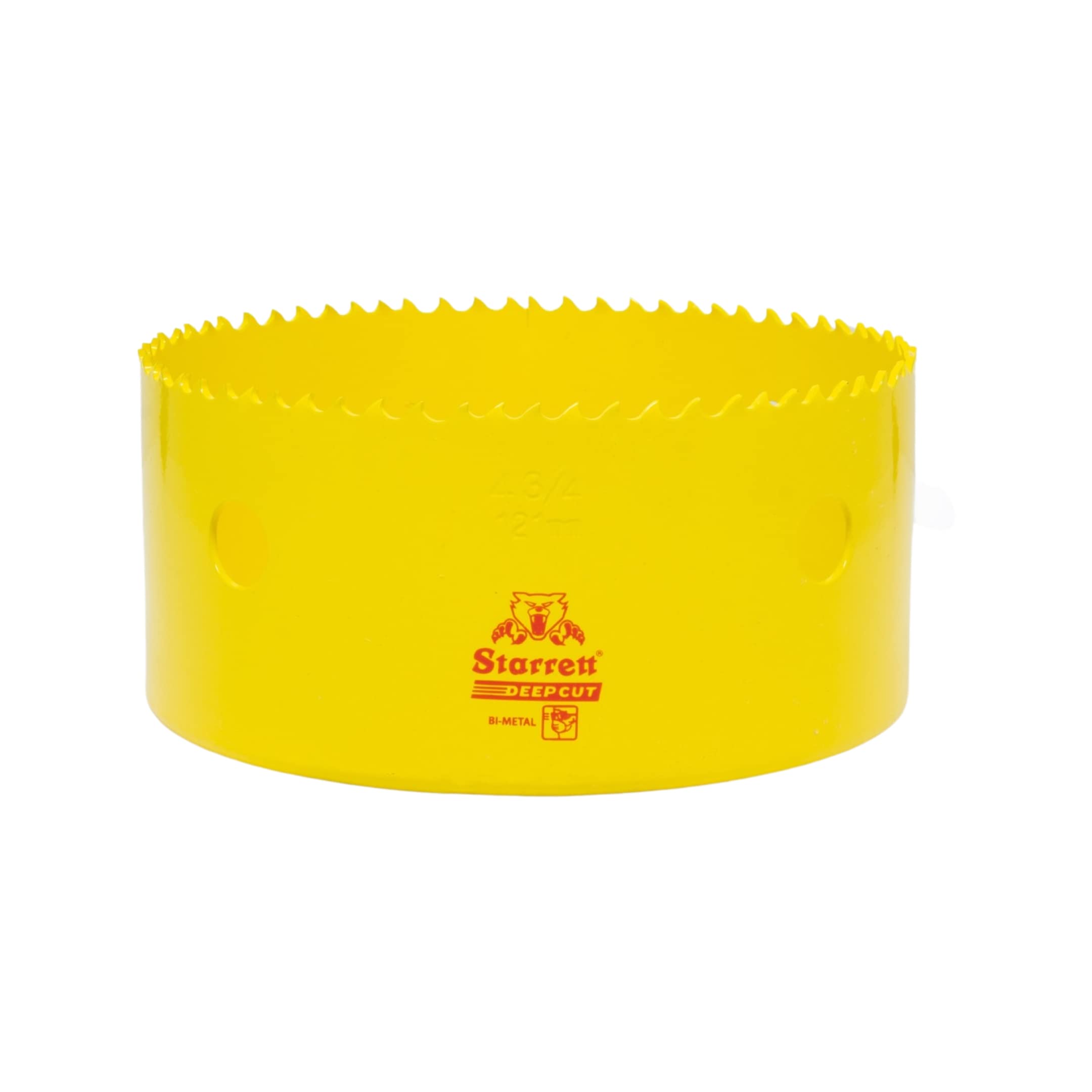 Starrett Deep Cut Hole Saw - DCH0434 Heavy Duty Bi-Metal with Extra Cobalt HSS Teeth - For Metals Wood Cast Iron Fibreglass Plastic Materials - 121mm