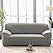 WINOMO Sofa Slipcover 3 Seater High Elasticity Couch Covers Furniture Protector (Grey)