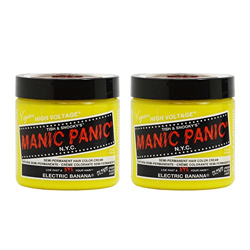 Manic Panic Semi-Permanent Hair Color Cream - Electric Banana 4oz "Pack of 2"