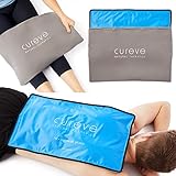 Extra Large Hot and Cold Therapy Gel Pack with Cover by Cureve (21" x 13") - Reusable Ice Pack for Injuries, Aches and Pain on Back, Legs, Shoulders and Arms