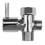 Luxe Metal T-adapter with Shut-off Valve, 3-way Tee Connector, Chrome Finish, for Luxe Neo Bidets