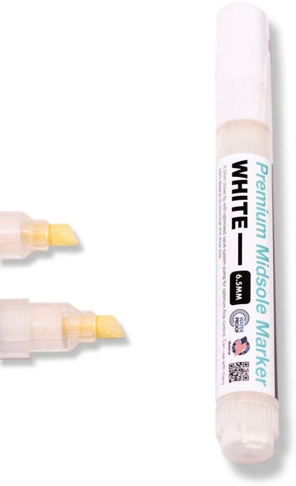Wilkins Premium Midsole Marker for Customization Paint on Leather, Suede, Fabric and Soft Foam for 2-4 Pair of Shoes