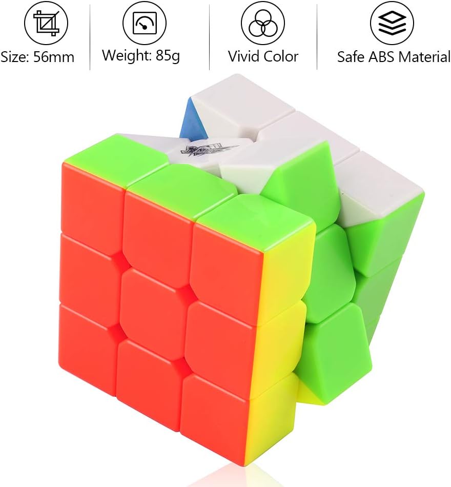 D-FantiX Cyclone Boys 3x3 Speed Cube Stickerless Magic Cube 3x3x3 Puzzles Toys (56mm): Toys & Games