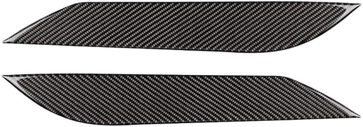 Carrfan 2pcs Carbon Fiber Front Eyelid Eyebrow Headlight Cover Replacement for NISSAN 03-08 350Z Z33