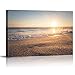 NWT Canvas Print Wall Art Sunlight on The Beach Horizon with Sand Marine Life Ocean Photography Modern Art Nautical Scenic Colorful Multicolor Ultra for Living Room, Bedroom, Office - 16