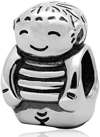ARTCHARM Smile Boy Birthday Charm - 925 Sterling Silver - fit for DIY Charms Bracelets