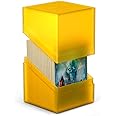 Ultimate Guard Boulder 100+ Classic, Deck Case for 100 Double-Sleeved TCG Cards, Amber, Secure & Durable Storage for Trading Card Games, Soft-Touch Finish