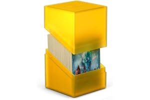 Ultimate Guard Boulder 100+ Classic, Deck Case for 100 Double-Sleeved TCG Cards, Amber, Secure & Durable Storage for Trading Card Games, Soft-Touch Finish