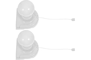ANDRESLAD 2pcs Pull Chain Night Light Bulbs Battery Operated Mini Cabinet Lights Portable Hand Pulled Wall