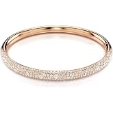 Swarovski Meteora Bangle, Snow Pave, Clear Crystals on Rose Gold-tone Finished Metal
