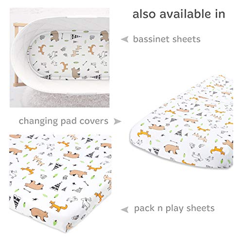 Cuddly Cubs Woodland Crib Sheet Jersey Cotton Fitted Crib Mattress