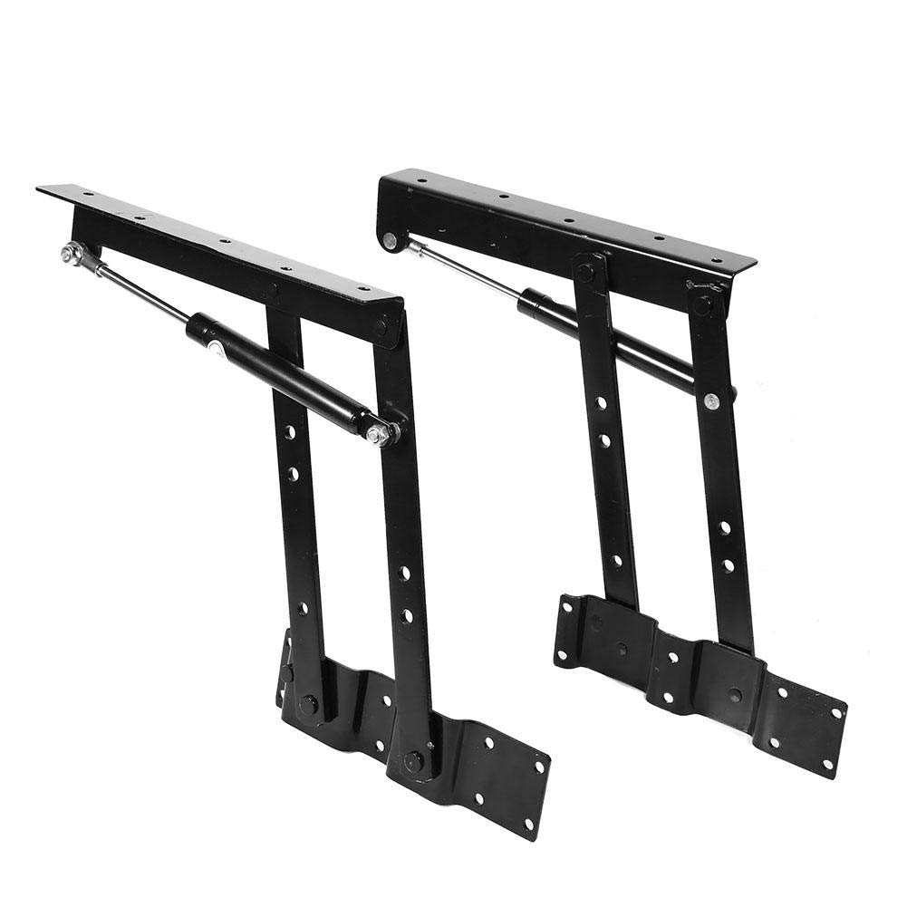 Coffee Table Hinge 2 Pieces Lift Up Top Coffee Table Mechanism Spring Hinge Hardware Mounting Table Hinge, Multifunctional Pneumatic Lift Bracket
