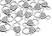 Souarts 10/20/50 PCS Heart Lobster Claw Clasps Antique Silver Color Lobster Claw Clasps 25x12mm for Jewelry Finding Necklaces Bracelet DIY Making Accessories