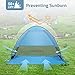 Glymnis Pop Up Beach Tent Sun Shelter Beach Shade Tent with Portable Sun Shade UPF 50 for Outdoor Activities Beach Traveling Blue