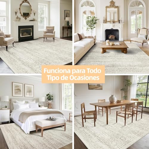 KONITILL Alfombra Lavable, Dormitorio o Oficina – Alfombra Grande Ultra Suave de Lana Falsa (Versión más Grande (160cmx200cm))