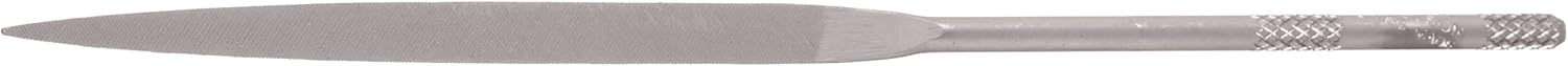 Nicholson Needle File with Handle, Swiss Pattern, Double Cut, Half-Round, #0 Coarseness, 5-1/2
