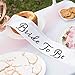 Bride to Be Bachelorette Party Decoration and Shower Kit, White Satin Sash, Metal and Rhinestone Tiara, and Bride To Be Banner with Ribbon by Sunrise Party Supplies