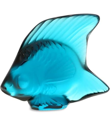 Amazon.com: Lalique Crystal Pale Turquoise Fish Sculpture : Home