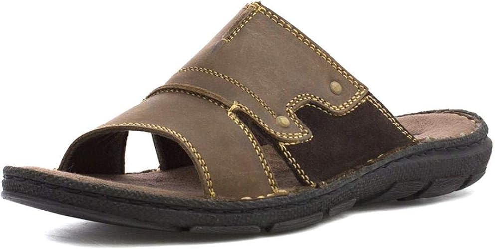 mens leather mule sandals