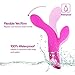 G-Spot Rabbit Vibrator with Lifelike Texture for Women Clitoris Stimulation | Lyps Holly - Waterproof Silicone Dildo Clit Dual Action Stimulator with 10 Powerful and Silent Vibration Patterns