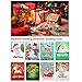 YOBEYI DIY Christmas Card with Diamond Painting Drill by Numbers 8Packs Christmas Tree Santa Claus New Year Greeting Card Christmas Stickers Christmas Gifts (C)