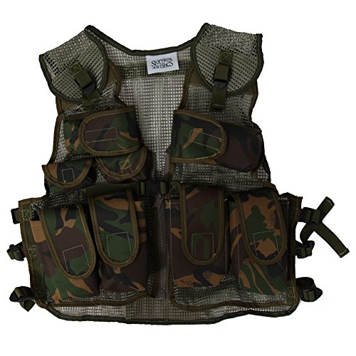 Storybook Wishes Kids Army Combat Multi-Pocket Adjustable Camouflage Vest