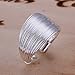 Fashion Women Noble Jewelry 925 Silver Ring Set in Many Hoops Open Free Yards