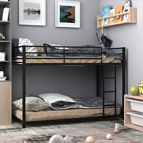 Giantex Metal Bunk Bed Twin Over Twin, Classic Bunk Bed Frame with