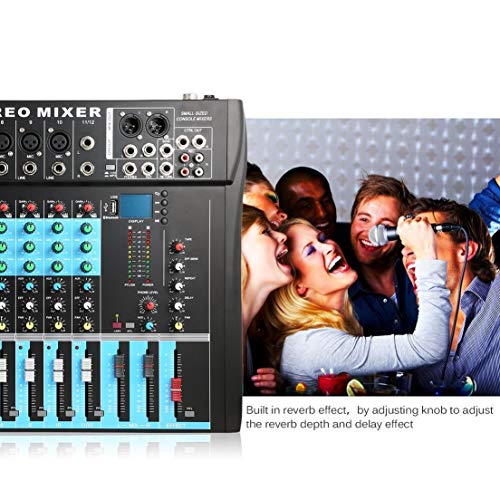 CT12 10 Mono & 2 Stereo Input 12 Channel Professional USB Mixer Console High & Middle & Low 3-bands Vocal Effect Processor